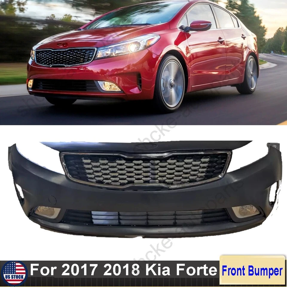 NEW Front Bumper Cover Grille Assembly Kit Fit For 2017 2018 Kia Forte Foto 4 de 4