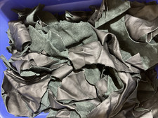 Premium Cowhide Leather Scraps Off Cuts Small Med/ Sizes Crafts Jewelry Black