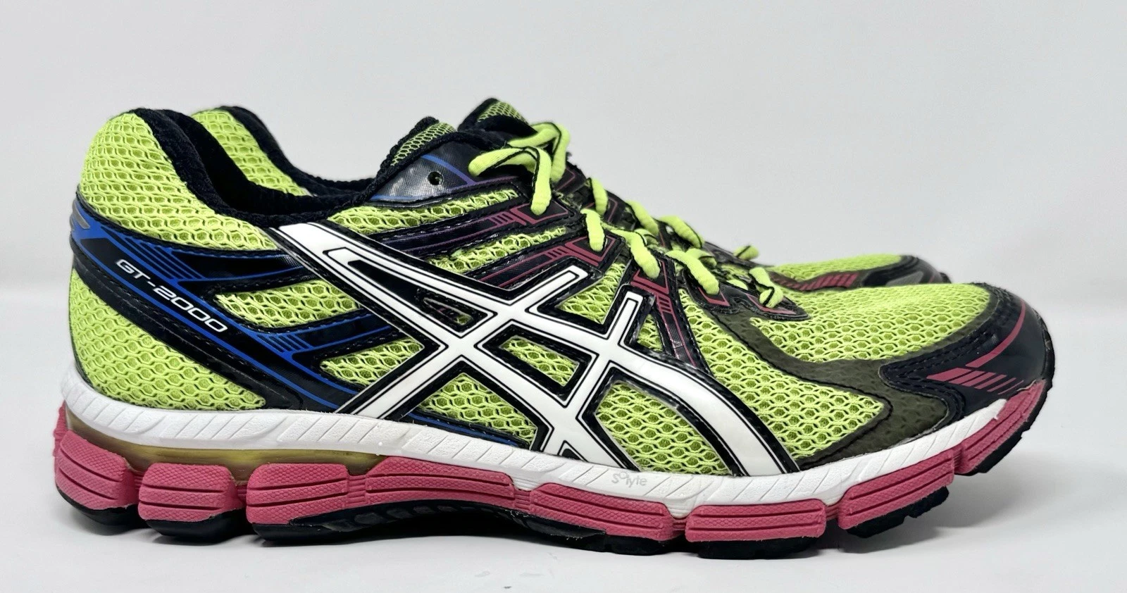 Scarpe da corsa uomo Asics GT 2000 bianco lime rosso T2K2N taglia 7