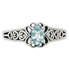 Natural Sky Blue Topaz 925 Sterling Silver Ring s.5 Jewelry R-1172