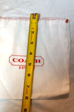 COACH Linen Dust Covers Red Logo Drawstring LOGO 8' X 8" lot of 2