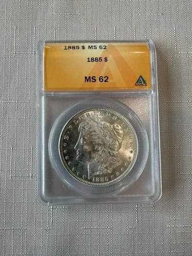1885 Morgan Silver Dollar certified ANACS MS-62  Great Luster