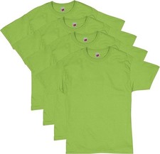 Hanes Men Crew neck T-Shirt 4-Pack ComfortSoft 100 Cotton Heavyweight Tee Plain