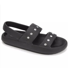 NEW Kenneth Cole New York Women's Damen Mello Eva Sling Jewel Sandals Black 7M