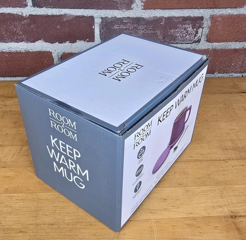 Room 2 Room Keep Warm Mug Set Purple Ceramic USB Coffee Cup 13.5fl.oz - Picture 2 of 6