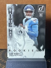 2025 Donruss Football White Hot Rookies Cam Ward #WHR-CMW RC Tennessee Titans