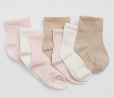 Baby Gap Ankle Socks Girls 6-12 Months Spring Pink 7 Pack Neutral Pastel 25MSRP