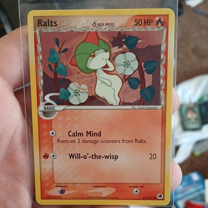 Pokemon TCG Ralts Dragon Frontiers 61/101 Delta Species Reverse Holo EN HP50