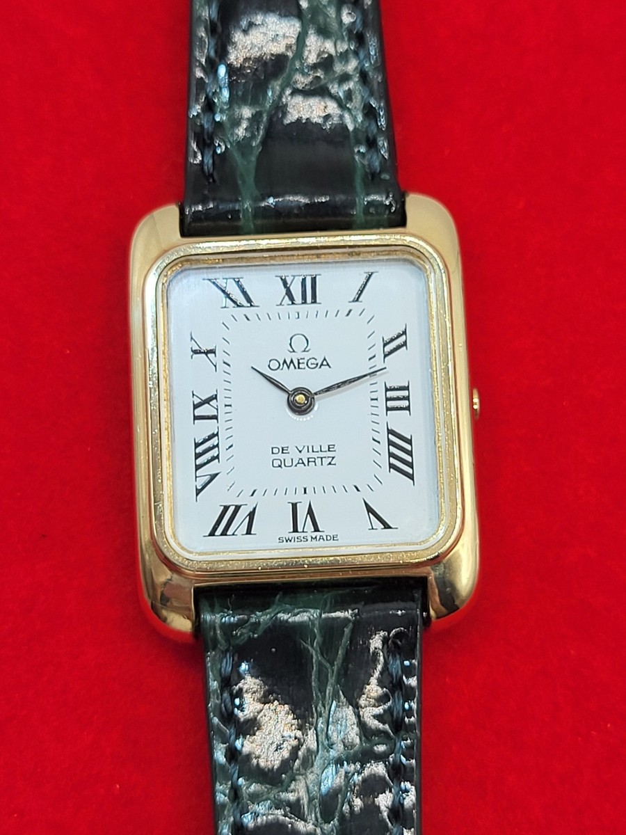 ❤SWISS [N. MINT] 1980s Omega DeVille Tank 20mm 10K G Filled
