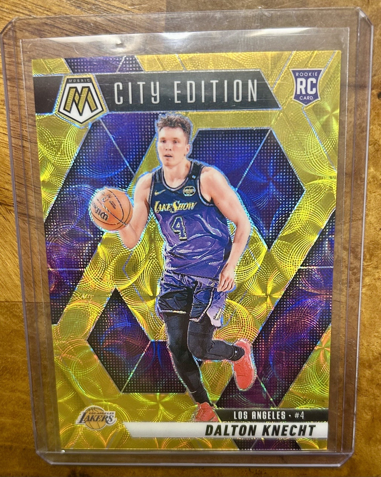 2024-25 Dalton Knecht 03/10 Mosaic Gold City Edition Rookie Card #271