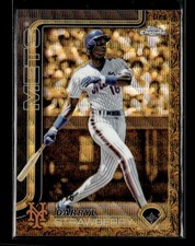 2025 Topps Gilded #35 Darryl Strawberry Gold Wave Refractors #/75 New York Mets