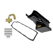 Weiand 5032wnd Oil Pan Kit Fabricated 1965-90 Bbc Black