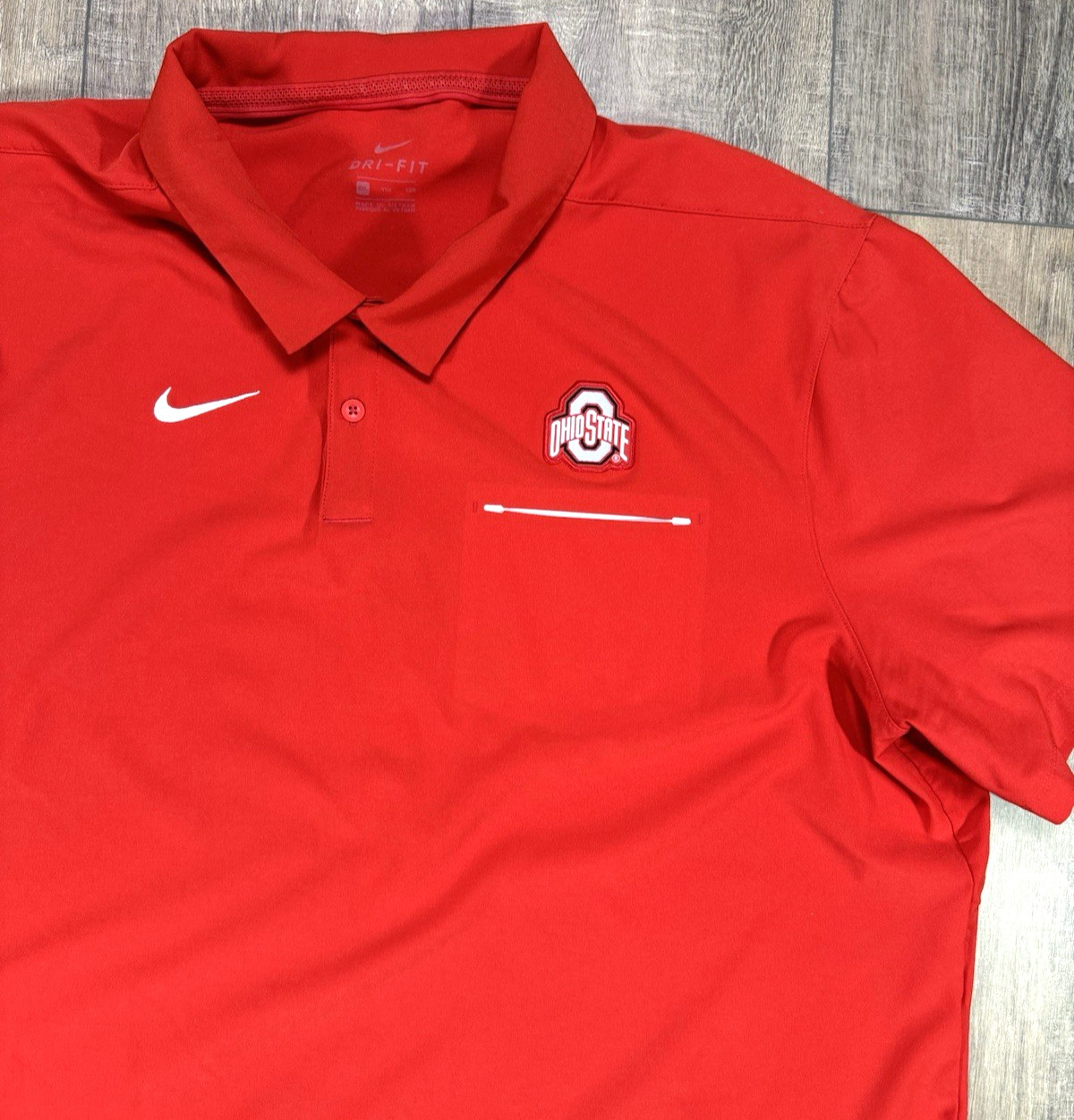 Ohio State Buckeyes Shirt Polo Mens 2XL Nike Dri Fit On Field Golf NCAA Football