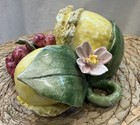 Italian Capodemonte Handcrafted Lemon & Grapes Wall Hanging Made In Italy — photo 4