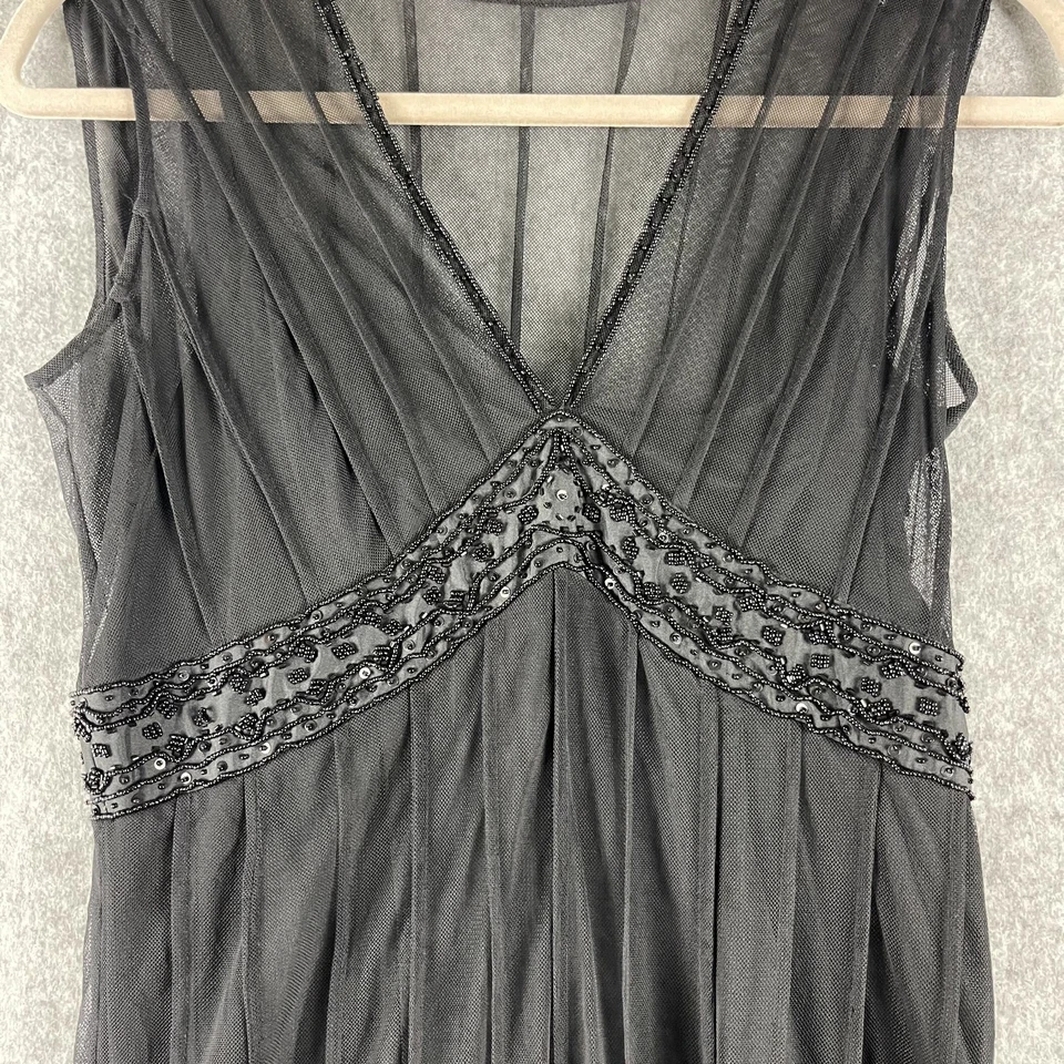 Vestido vintage Y2K ECI para mujer 4 malla negra pura capricho hada gótica bruja Foto 4 de 4