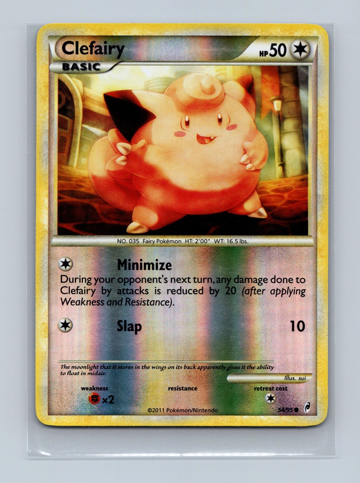 Pokemon TCG Clefairy 54/95  Reverse Holo -HGSS Call of Legends