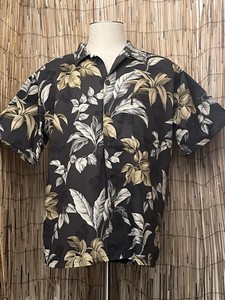 Palmwave Hawaii Mens SS Button Up Hawaiian Shirt-Size Large-100% Cotton