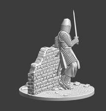 Northern Crusades Miniatures Medieval Knight  Wall Diorama Base Vignette 28mm 