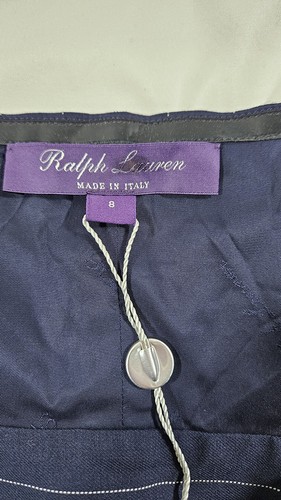Ralph Lauren Collection Purple Label Jumpsuit Gr. 8 Neckholder Navy Wolle Nadelstreifen - Bild 5 von 13