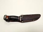 Vintage Remington RH-50 Fixed Blade Knife STACKED LEATHER Handle