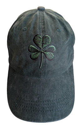 Green 3 Leaf Clover Shamrock Adjustable Baseball Cap