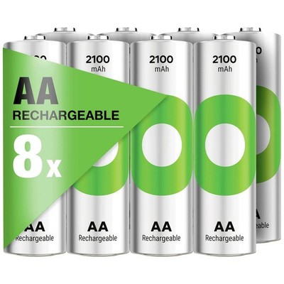 8er Multipack GP ReCyko Mignon (AA)-Akku NiMH 2100 mAh 1.2 V 8 St.