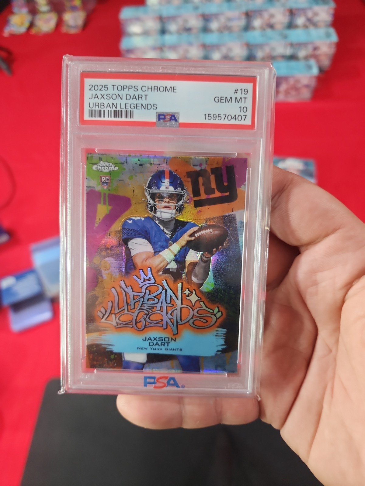 Jaxson Dart Topps Chrome Urban Legends #19 Base