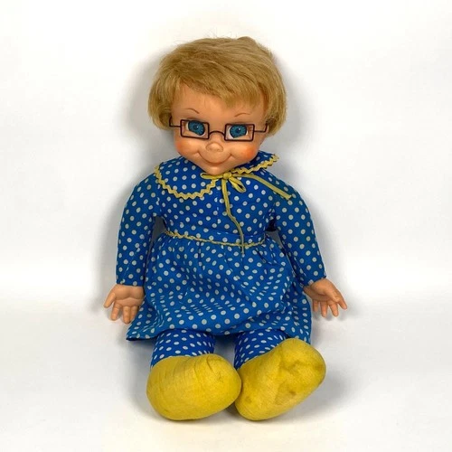 1967 Mattel Mrs Beasley Pull String Doll with Glasses 20" Does Not Work