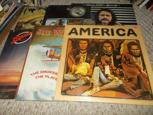 LOT OF 21 ORG CLASSIC ROCK LPS EAGLES, JESSE COLIN YOUNG, AMERICA, JAMES GANG+