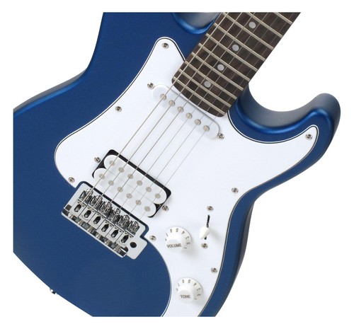 Chitarra Elettrica 3/4 Ragazzi Bambini 22 Tasti Tremolo Pick-Up Palissandro Blu - Foto 3 di 5