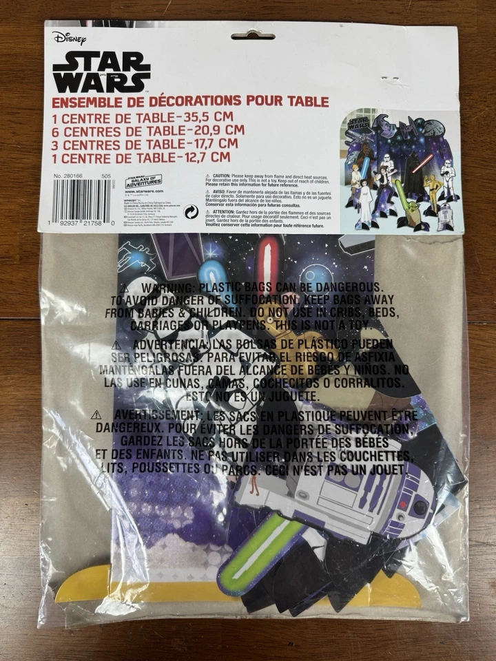 Disney Star Wars Kit de Decoración de Mesa Suministros de Fiesta Nuevo Sellado Decoraciones  Foto 2 de 4