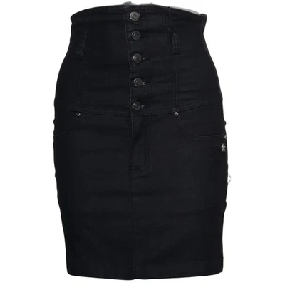Madonna, Jeansrock, Größe: M, Schwarz, Baumwolle/Elasthan/Polyester #D6G - Bild 1 von 4
