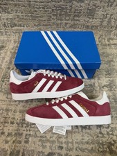 Size 3.5 - Adidas Originals Gazelle Burgandy White B41645