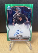 2023 Bowman Draft - Chrome Autographs LUKE SHLIGER Green Refractor /99 (AU, RC)