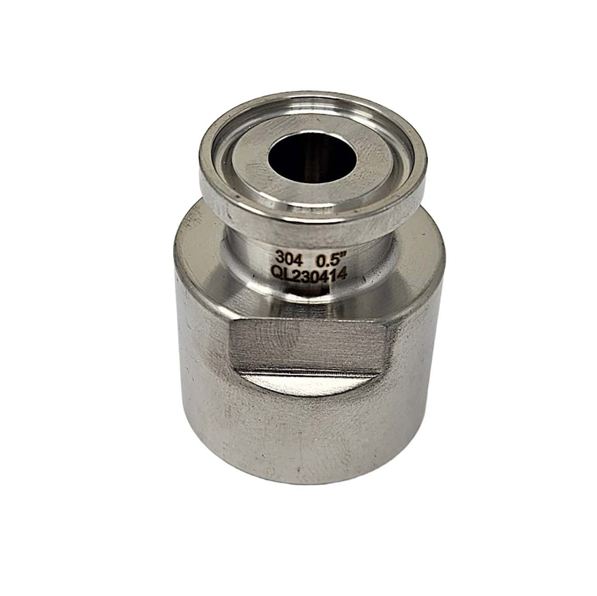 1/2 Inch Tri-Clamp x 1/2 Inch FNPT Adapter 304 Stainless Steel