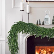 Realistic Thick and Lush Christmas Garland for Mantle 5ft, Green 