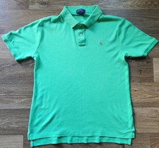 Polo Ralph Lauren Shirt Boys Size XL 18-20 Green Polo Pony Short Sleeve Pullover