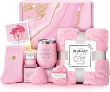 Luxury Rose Spa Gift Set for Women - Self Care  Get Well Soon Basket