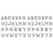  Set of 2 Letter Halskette Kettenanhänger Buchstabe Halskettenzauber