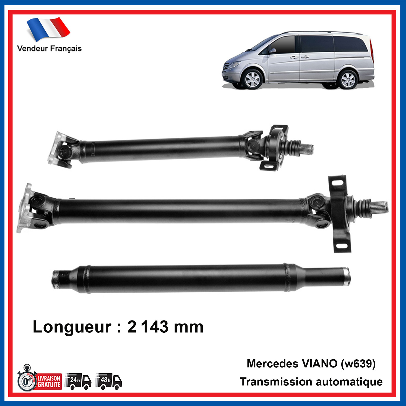 Arbre de transmission pour Mercedes-Benz Vito CDI 4x4 A639410340680