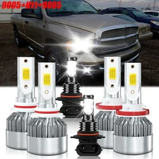 For Dodge Ram 1500 2009-2010 LED Headlight Hi/Low Beam Fog Light Bulb 6000K