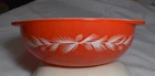 Vintage Promotional Holiday Pine Cone 2qt Pyrex Casserole Mixing Bowl Oven Safe
