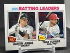 2026 Topps Heritage Batting Leaders Aaron Judge/ Trea Turner Chrome #1