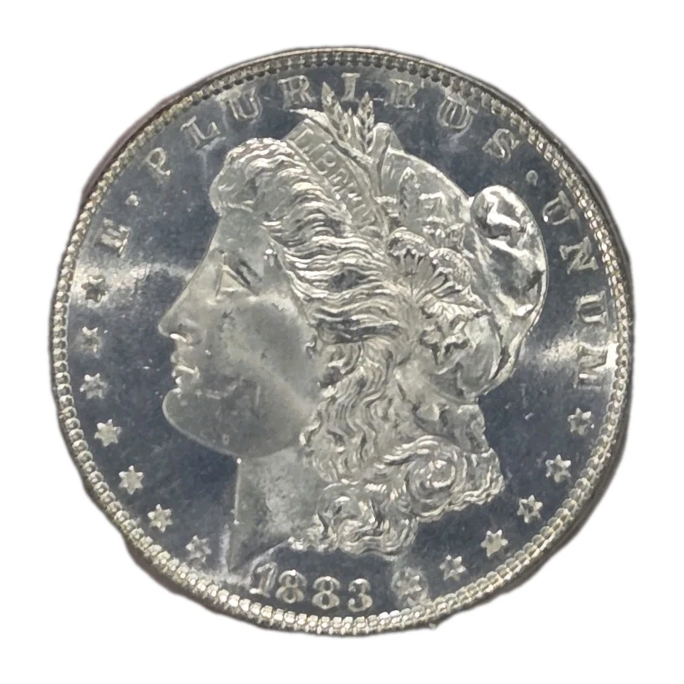 1883 Morgan Silver Dollar $1 ICG MS64 PL Prooflike – 90% Silver – Scarce  - Image 3 of 4