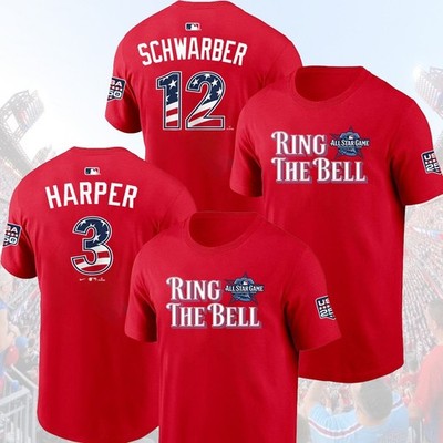 Kyle Schwarber & Bryce Harper 2026 All-Star Game NL Red Name & Number Player