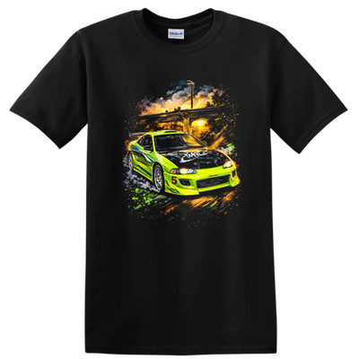Mitsubishi Eclipse GS 1995 Fast Furious T Shirt Street Racing Car Tee