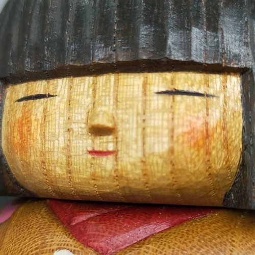 Bambola giapponese in legno piccola sosaku Kokeshi Harutonari - Foto 20 di 24