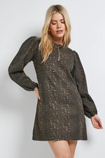 Dorothy Perkins Leopard Mini Dress Womens Daywear Dresses