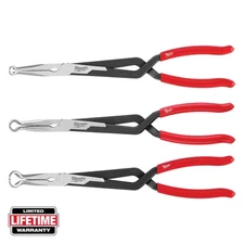 Long Needle Nose Pliers Set with Hose Grip and Slip Resistant Grip (3-Piece)