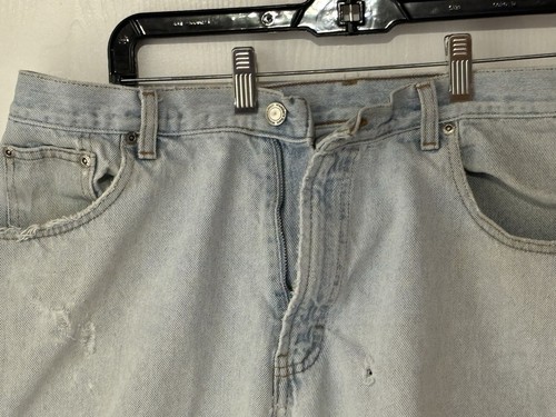 Hellblaue getragene Herren Jeans Shorts Markenlos Größe 36 - Bild 2 von 10